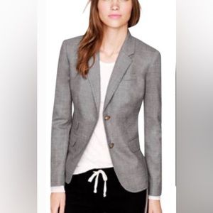 J.Crew Grey Schoolboy In 98% Wool Blazer Size 6 !!
